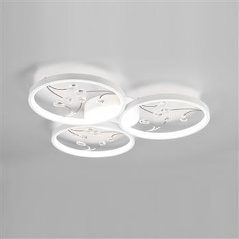 Groovy LED Triple Round Flush Ceiling Fitting 