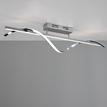 Isabel LED Chrome Semi-Flush Swirl Ceiling Fitting R62201106