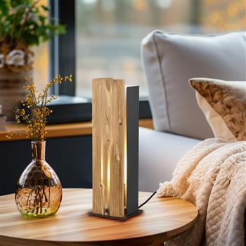 Karuni Black And Natural Wood Table Lamp 563300130