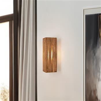 Karuni Black And Wood Wall Light 263300130