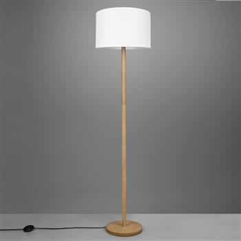 Korba Natural Wood & White Floor Lamp 401200101