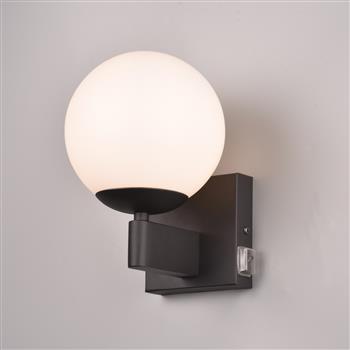 Kula IP44 Opal Glass Bathroom Wall Light 