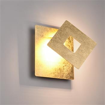 Leano Gold Finished LED Square Wall Light 240319179
