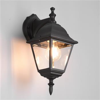 Livenza IP44 Downward Facing Outdoor Matt Black Wall Light 205767132