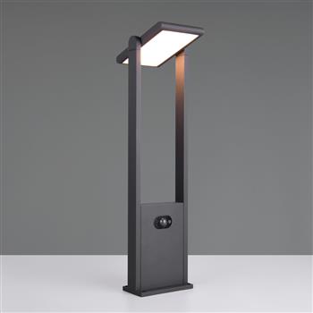 Malawi IP65 LED Hybrid Solar Outdoor Anthracite 610mm Post Lamp 553769142
