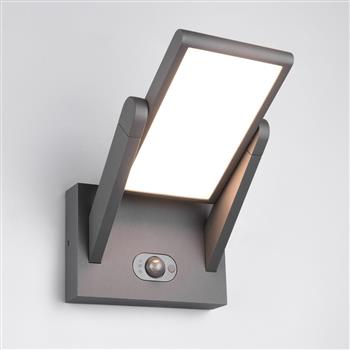 Malawi IP65 LED Hybrid Solar Outdoor Anthracite Wall Light 253769142