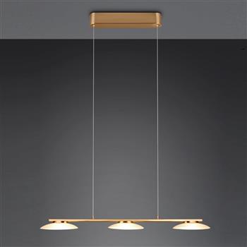 Merton LED White Opal Glass Linear Pendant Fitting