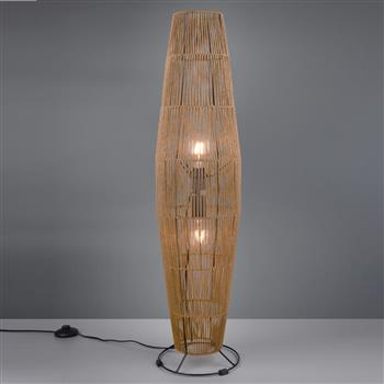 Miki Brown Paper And Black Floor Lamp R41102026