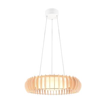 Monte LED Wood Effect And White finished Ceiling Pendant R32171930