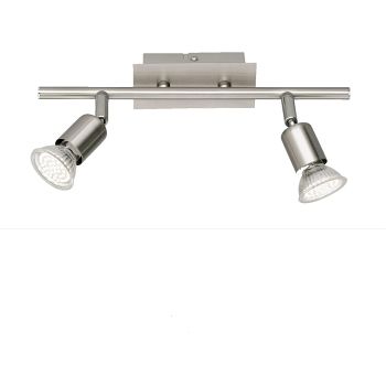 Nimes Matt Nickel Adjustable LED Double Ceiling Fitting R82942107