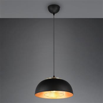 Punch Large Black And Gold Domed Pendant Fitting R30811932