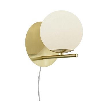 Pure Wall Light Brass with Opal Glass Shade 202000108