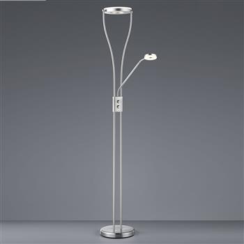 Rennes Matt Nickel LED Floor Reading Lamp R42412107