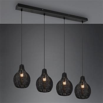 Sprout Rattan Meshwork 4 Light Bar Pendant Fitting