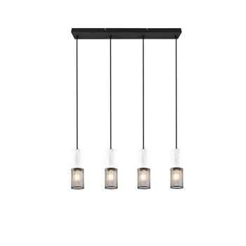 Tosh Black And White Four Light Ceiling Pendant 304300434