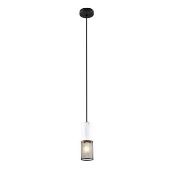 Tosh Natural Wood And Black Single Ceiling Pendant