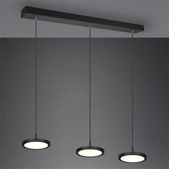 Tray LED Black Dimmable Ceiling 3 Bar Pendant 340910332