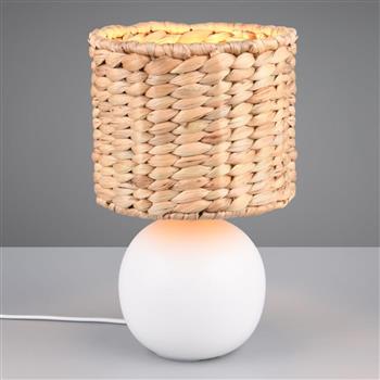 Vina 290mm Seagrass And White Table Lamp 518900101