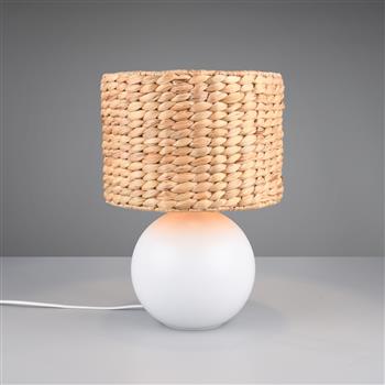 Vina 400mm Seagrass And White Table Lamp 518990101