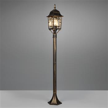 Volturno IP44 1000mm Antique Rust Outdoor Post Light 405960128