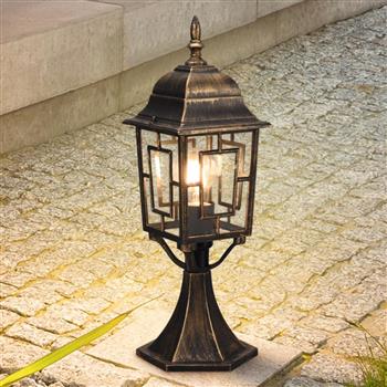 Volturno IP44 475mm Antique Rust Outdoor Post Light 505960128