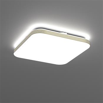 Dabar 330mm White And Gold (Colour) Flush LED Ceiling Fitting ML0253