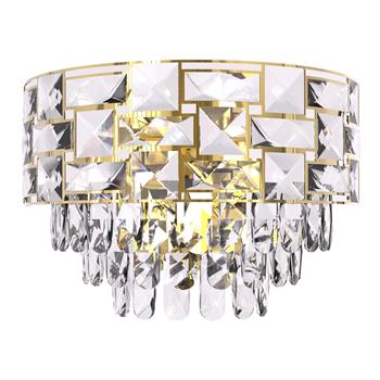 Luxuria Gold (colour) And Crystal Wall Light ML8893