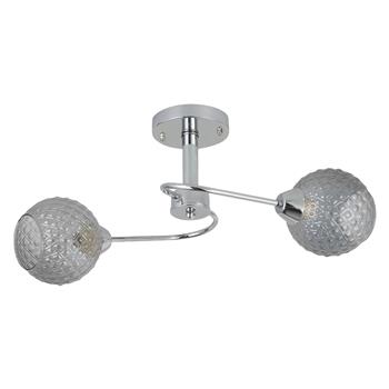 Oakland Chrome Two Light Semi-Flush Ceiling Fitting ML9749