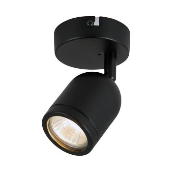 Porter Black Single IP44 Wall Or Ceiling Spotlight ML7642