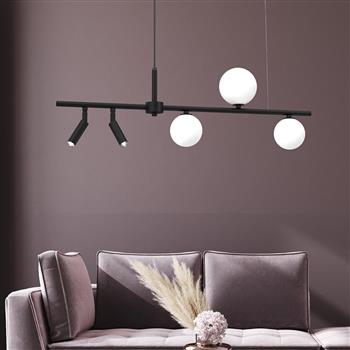 Sirio 5-Light Black Finish Ceiling Pendant MLP8408