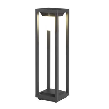 Bow Solar IP44 Urban Grey LED Outdoor Post Lamp PX-0176-ANT