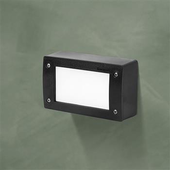 EXTRALETI 200 Black Rectangular IP66 Wall Light EXTRALETI200BL