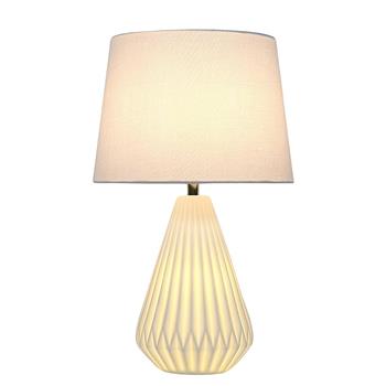 Koume Pearl White 2-Light Table Lamp with Shade LS24602TL