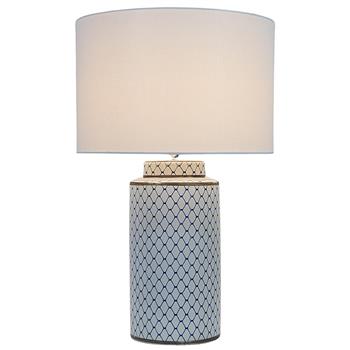 Tulin Blue and White Table Lamp with Shade LS24701TL