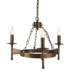 Cromwell Multi Arm 3 Light pendant Fitting CW3-OLD-BRZ