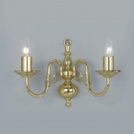 Flemish Solid Polished Brass Double Wall Light BF00350/02/WB/PB