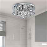 Hanna IP44 Polished Chrome Crystal Bathroom Ceiling Light 2204-4CC