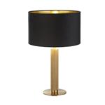 London Knurled Brass And Black Table Lamp 65721BK