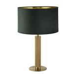 London Knurled Brass And Green Table Lamp 65721GR