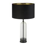Oxford Clear Table Lamp And Black Shade 81710BK