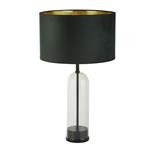 Oxford Clear Table Lamp And Navy Shade 81711GR