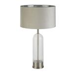 Oxford Satin Nickel And Light Grey Table Lamp 81713GY