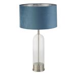 Oxford Satin Nickel And Teal Table Lamp 81713TE