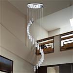 Sculptured Ice Chrome and Crystal 20 Light Cluster Pendant 888-20