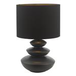 Discus Black Ceramic Table Lamp And Matching Shade DIS4222