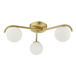 Orlena 3 Light Gold Finished And Opal Glass Semi Flush Fitting ORL5335
