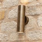 Ortega IP65 Double Outdoor LED Wall Light Antique Brass ORT3275