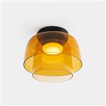 Levels 2 LED Amber Glass Smart Semi Flush Fitting 15-A146-05-15