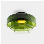 Levels 3 Dimmable LED 420mm Green Triple Glass Fitting 15-A136-05-08