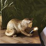 Kitten Gold Painted Resin Table lamp 107389